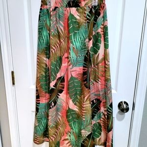 Shein tropical fun beautiful maxi skirt women size L 8/10
